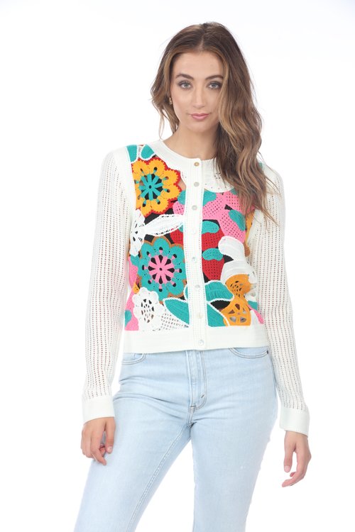 Flower Crochet Cardigan