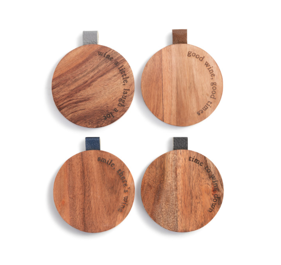 Wood Coaster | Wine Set of 4