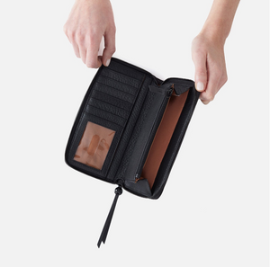 Nila Large Zip Around Continental Wallet | Black 