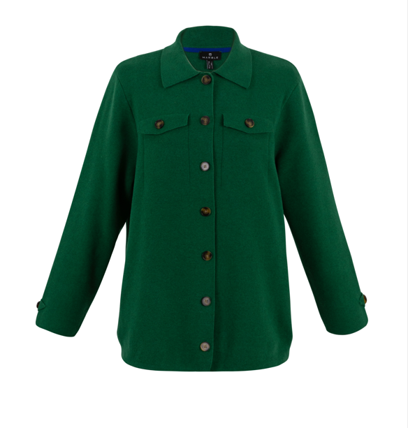 Button Down Shacket | Green