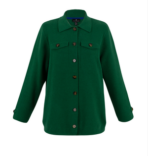 Button Down Shacket | Green