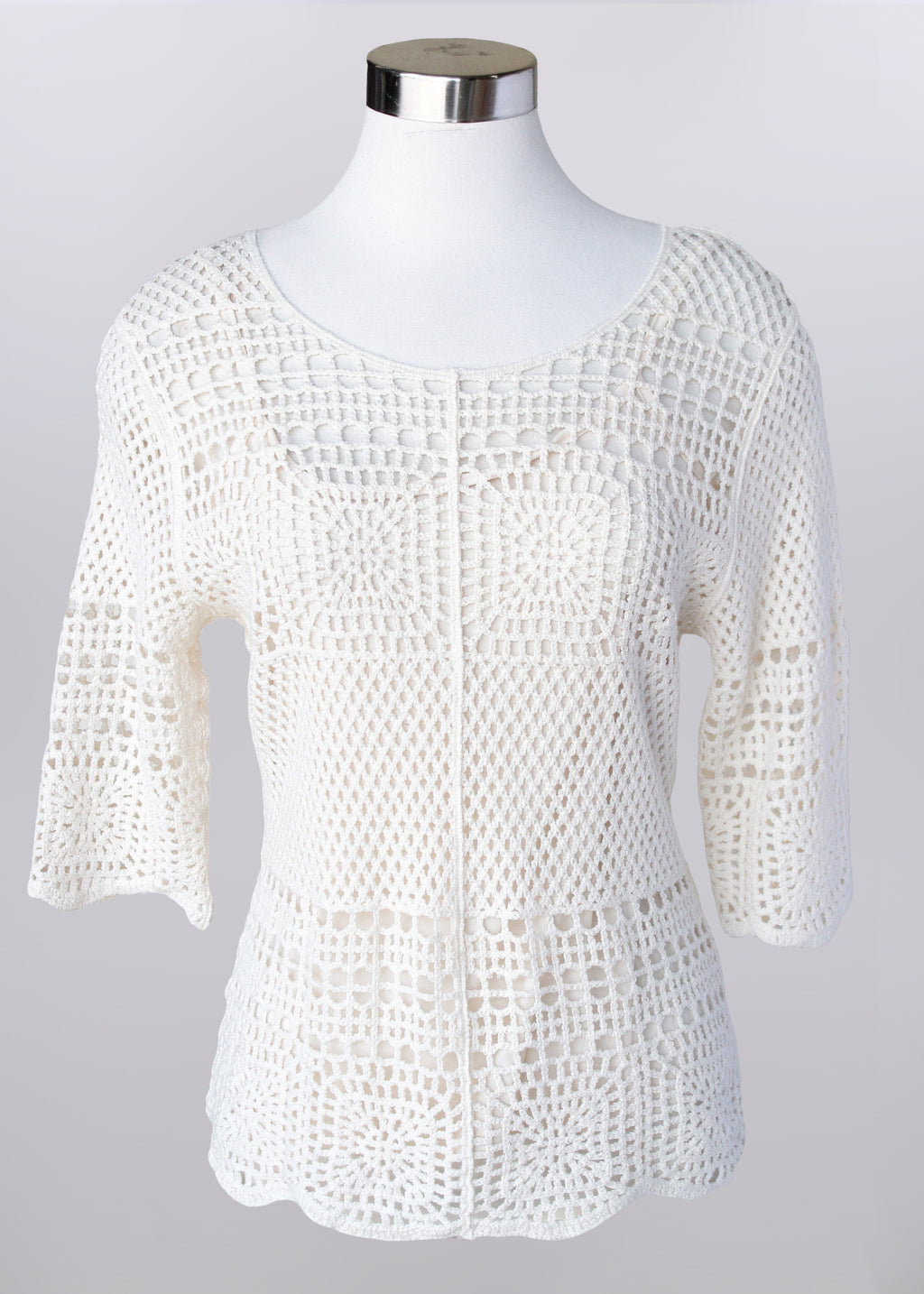 Short Sleeve Crochet Top