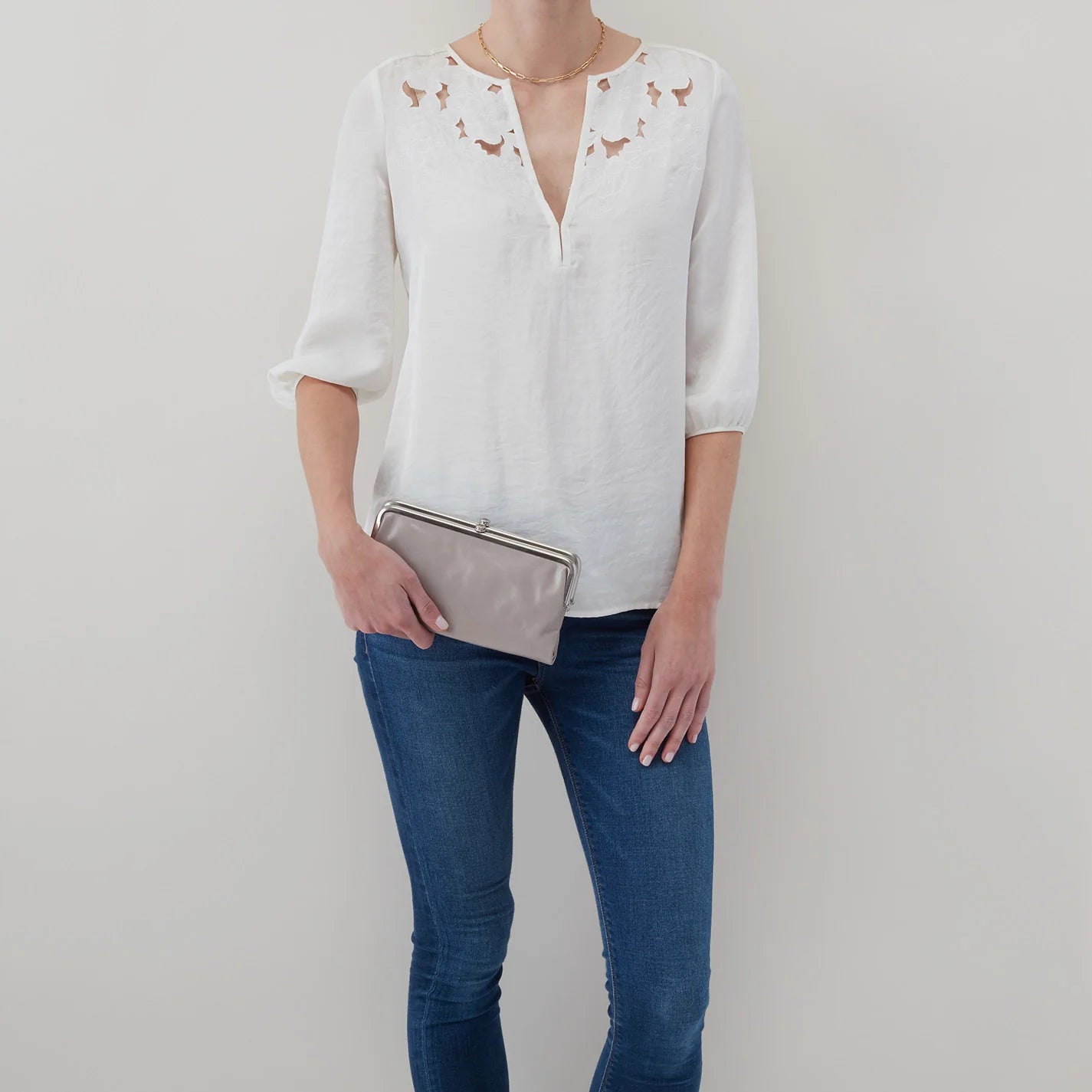 Lauren Wallet Clutch | Light Grey