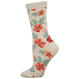 Bamboo Wildflowers Crew Socks