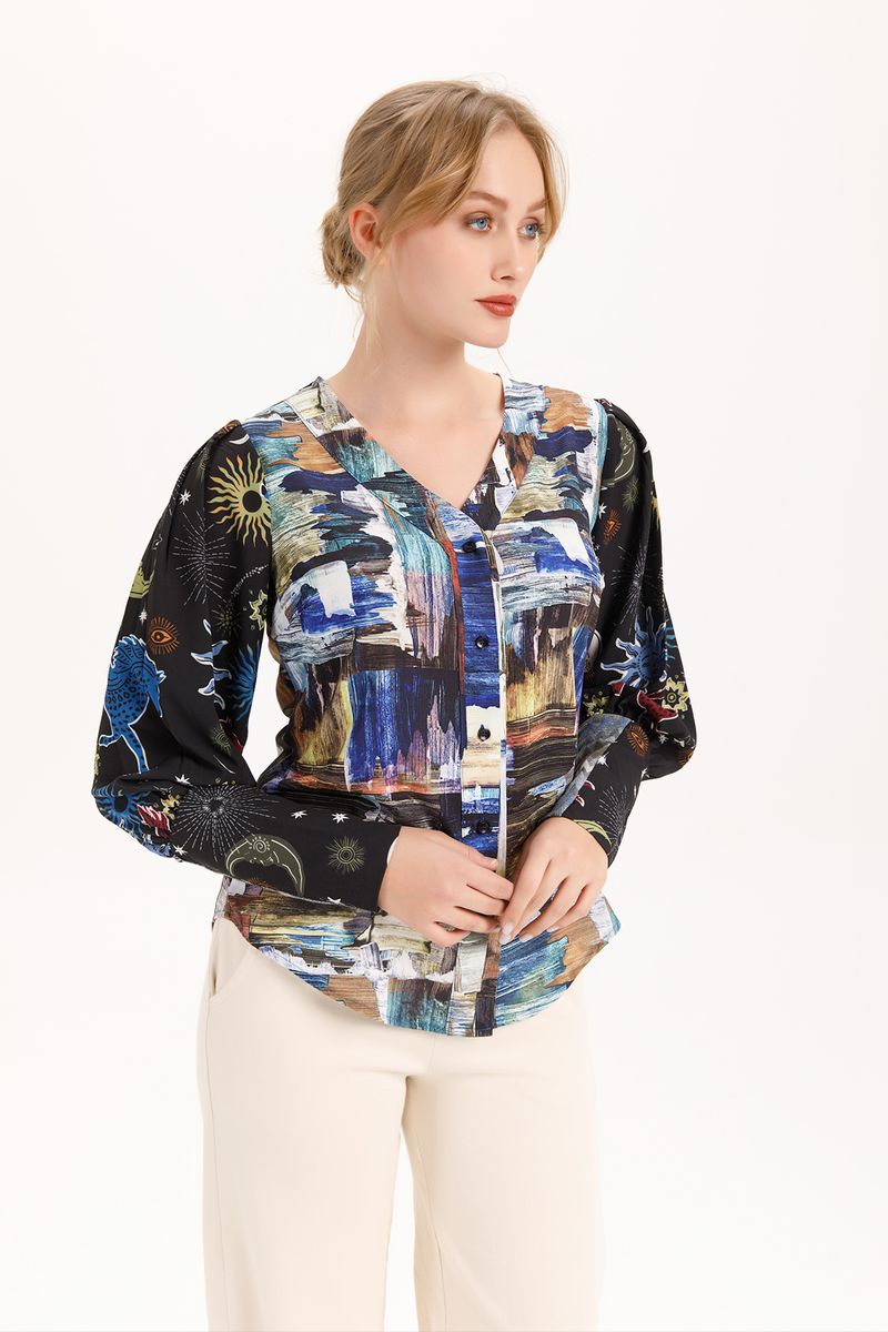 Poet Sleeve Cadaques Blouse