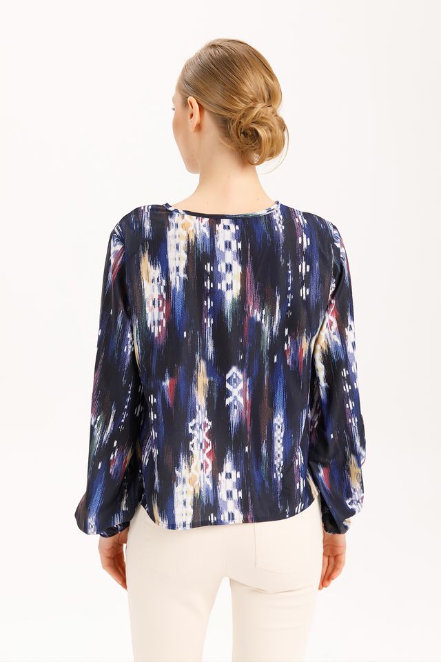Vidal Long Sleeve V-Neck Blouse