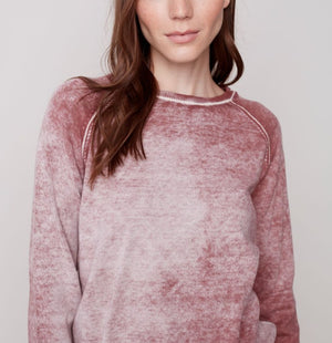 Scoop Neck Sweater | Washed Mauve