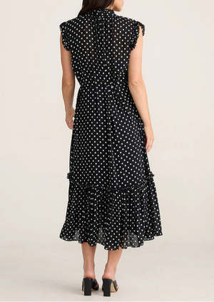 Broadway Cap Sleeve Tiered Midi Dress