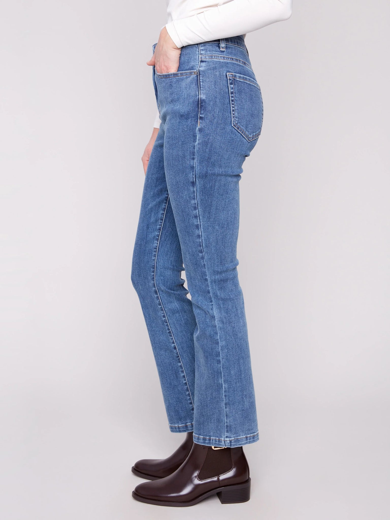Bootcut Stretch Denim Pants