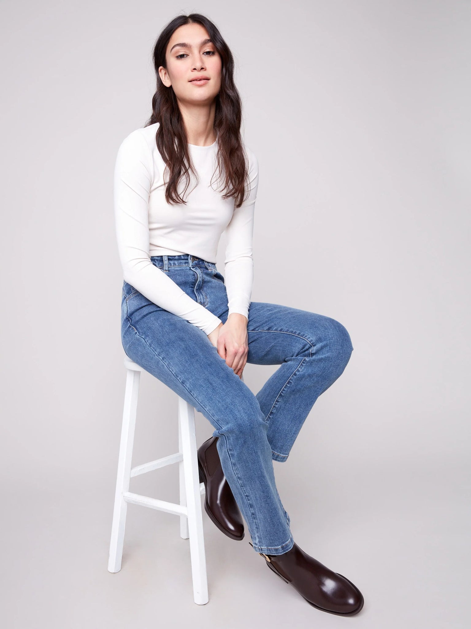 Bootcut Stretch Denim Pants