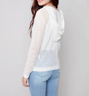 Coconut Button Sweater | White