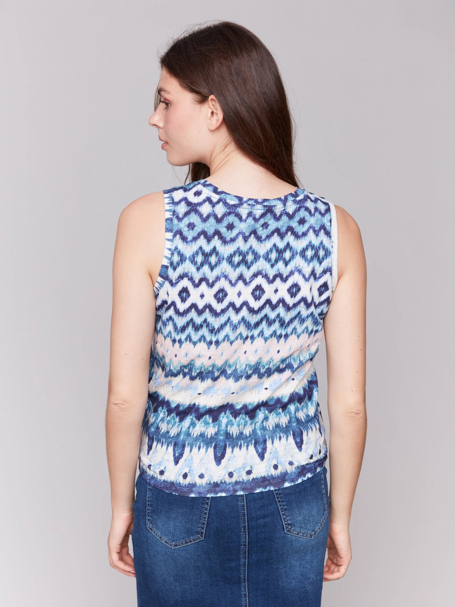 Printed Cotton Slub Tank