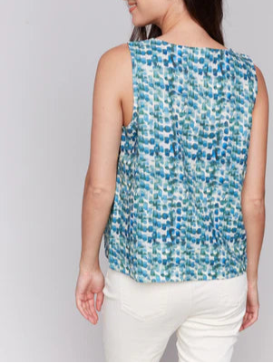 Sleeveless Linen Blend Tank