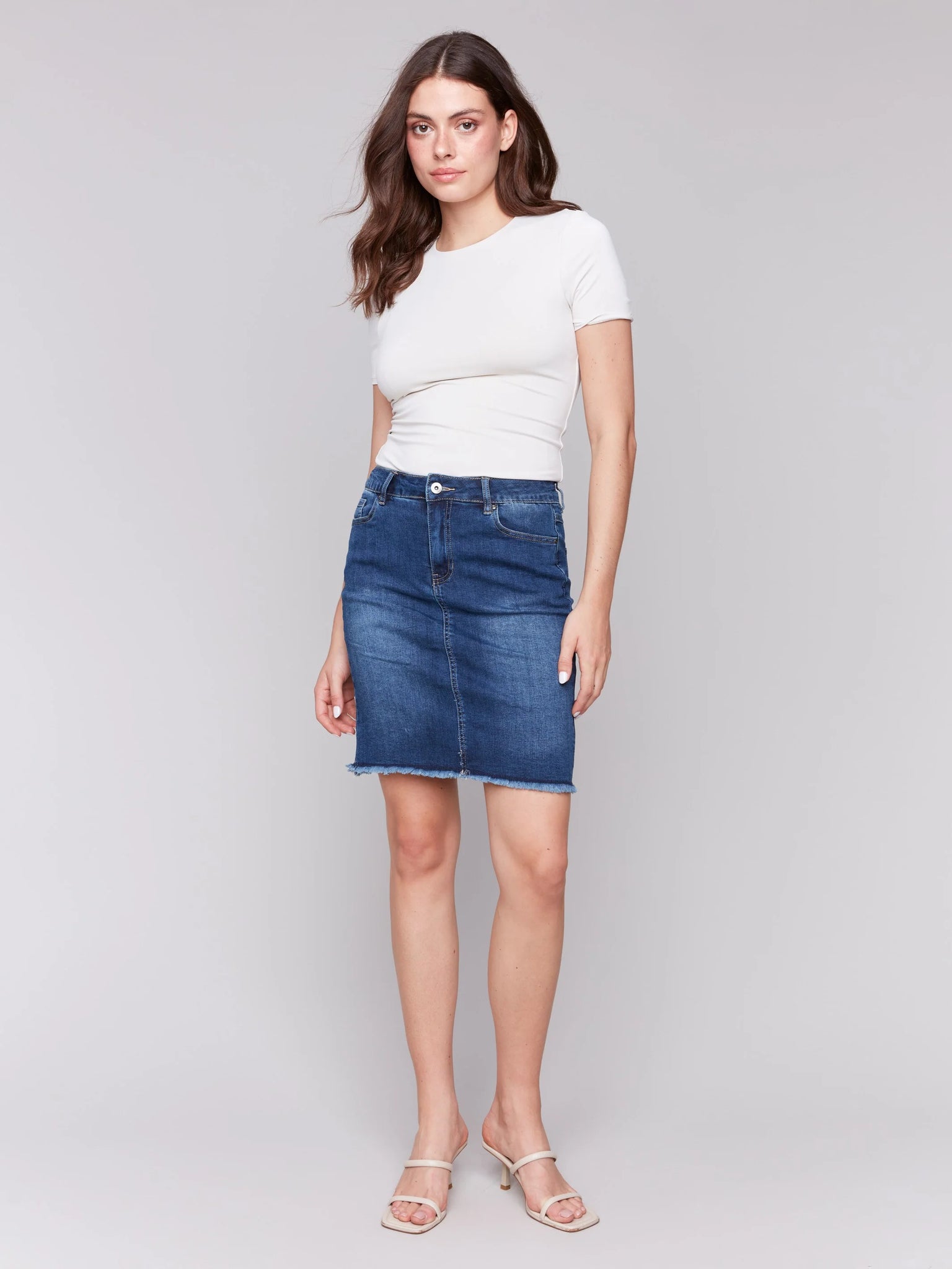 Stretch Denim Skort