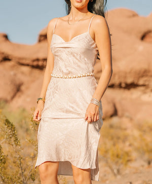 Twist Pearl Link Chain Belt | Gold