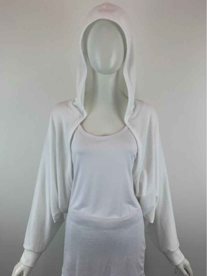 Open Front Crop Cardi | White 