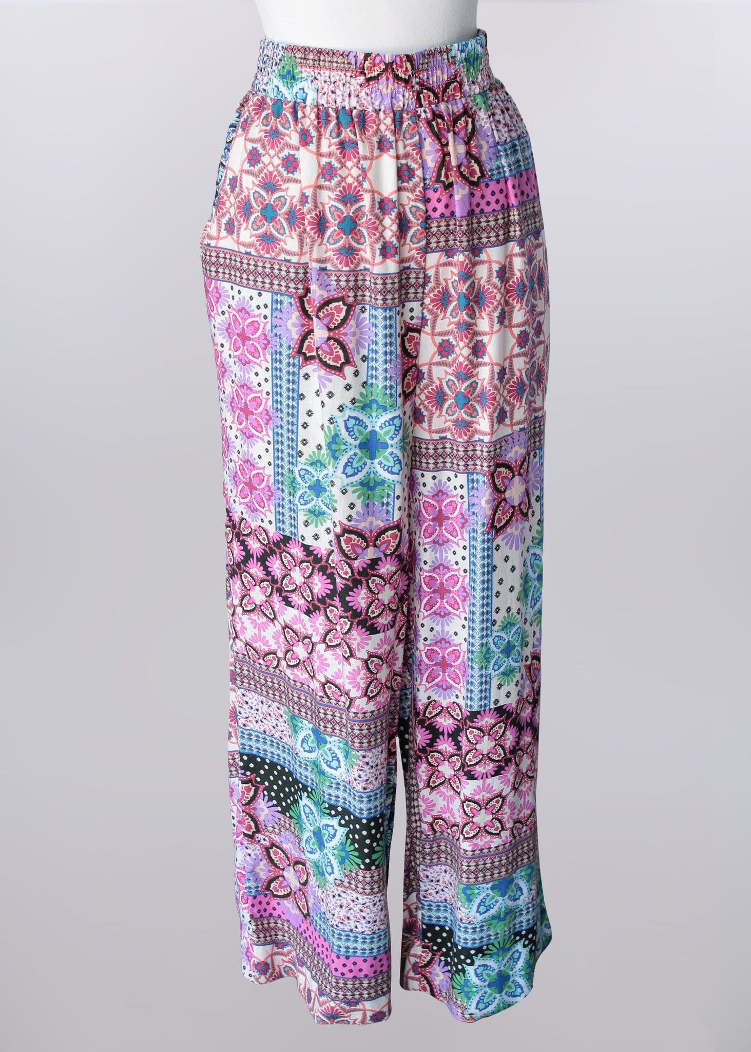 Pull On Patchwork Pants
