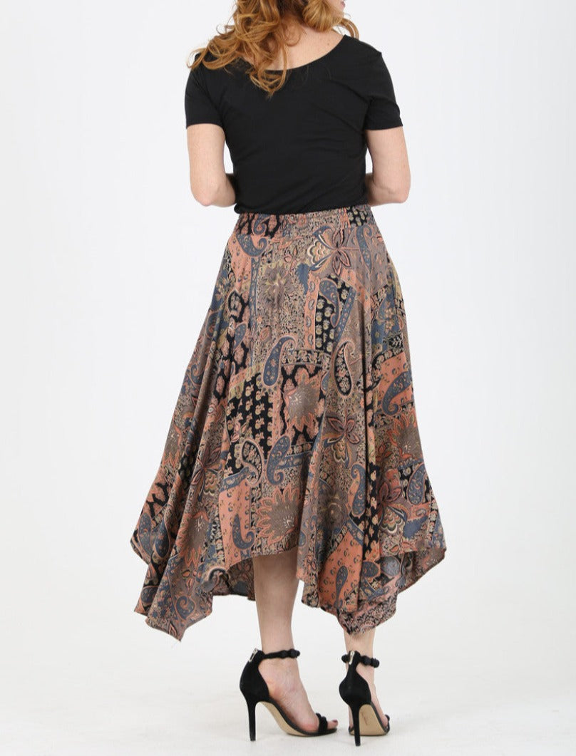 Handkerchief Hem Skirt | Black