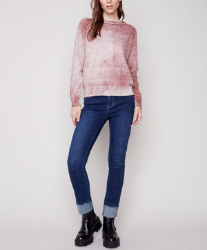 Scoop Neck Sweater | Washed Mauve