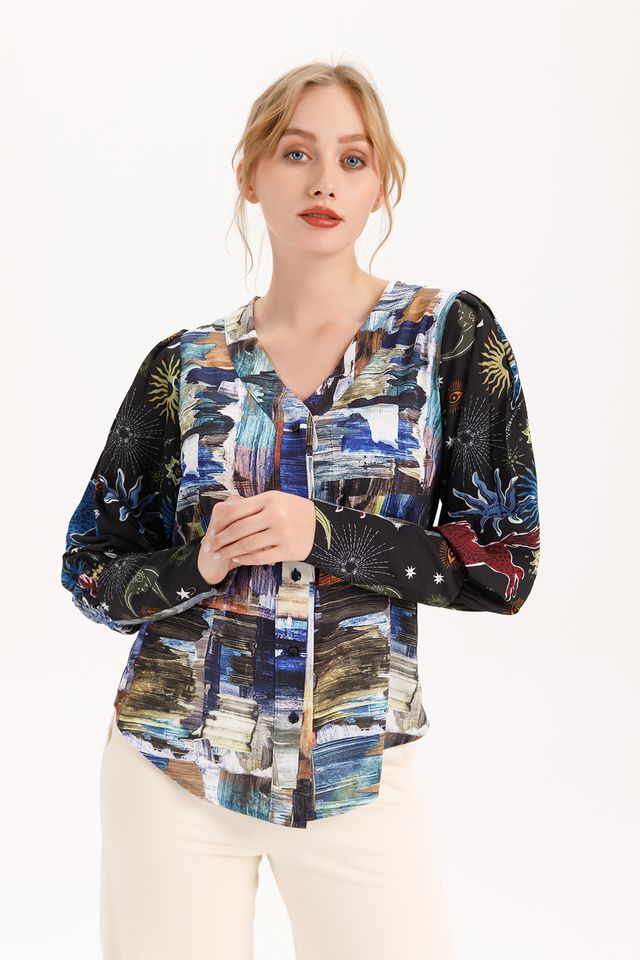 Poet Sleeve Cadaques Blouse