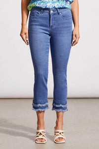 Audrey Straight Leg Crop Jeans With Embroidered Hem | Seasapphire