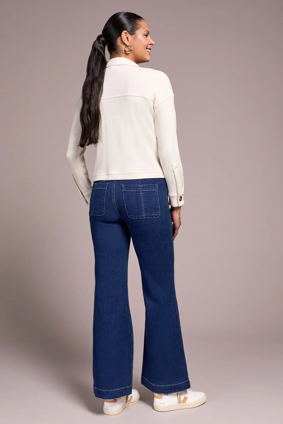 Brushed Waffle Knit Shacket