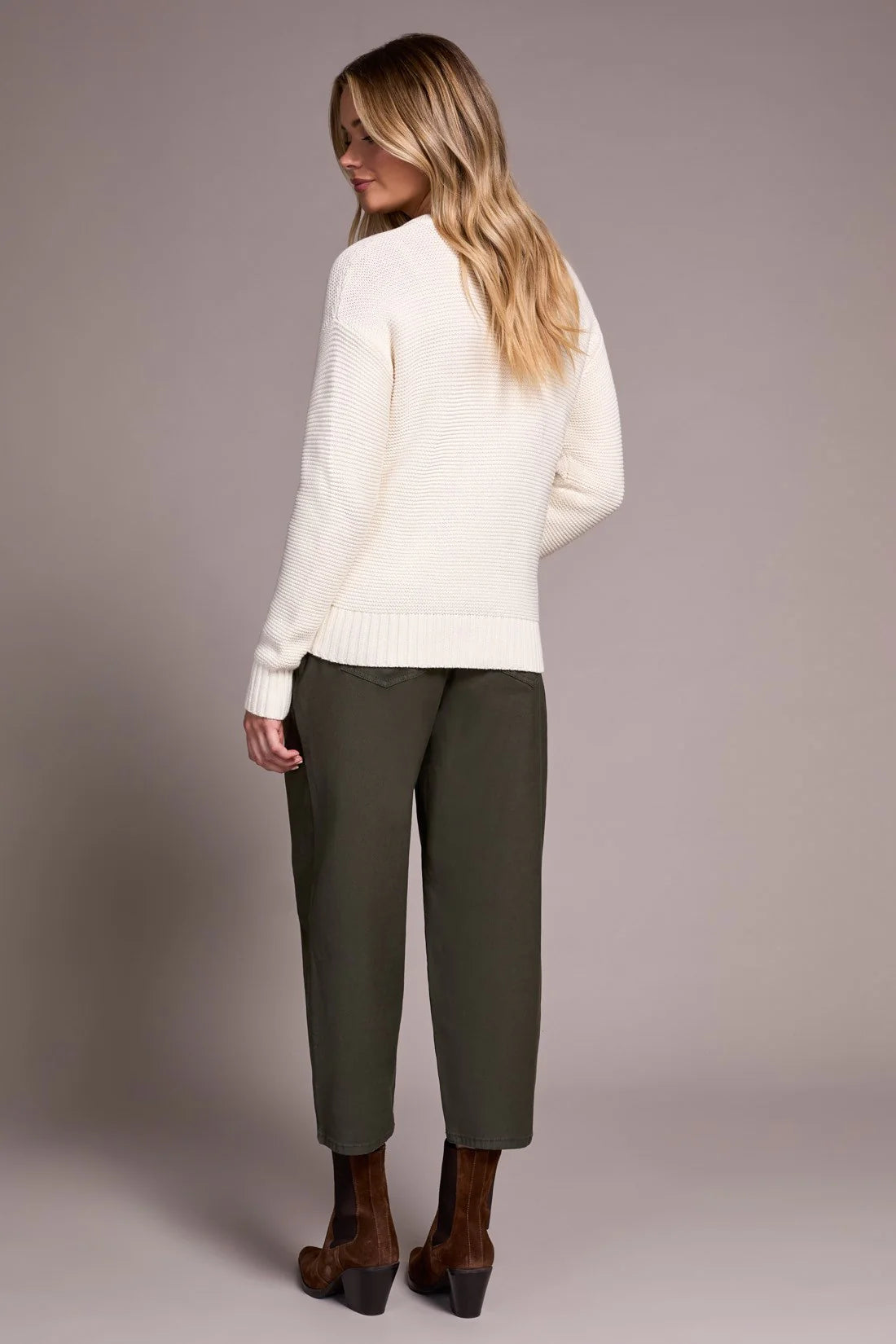 Cotton Yarn Button Front Cardigan