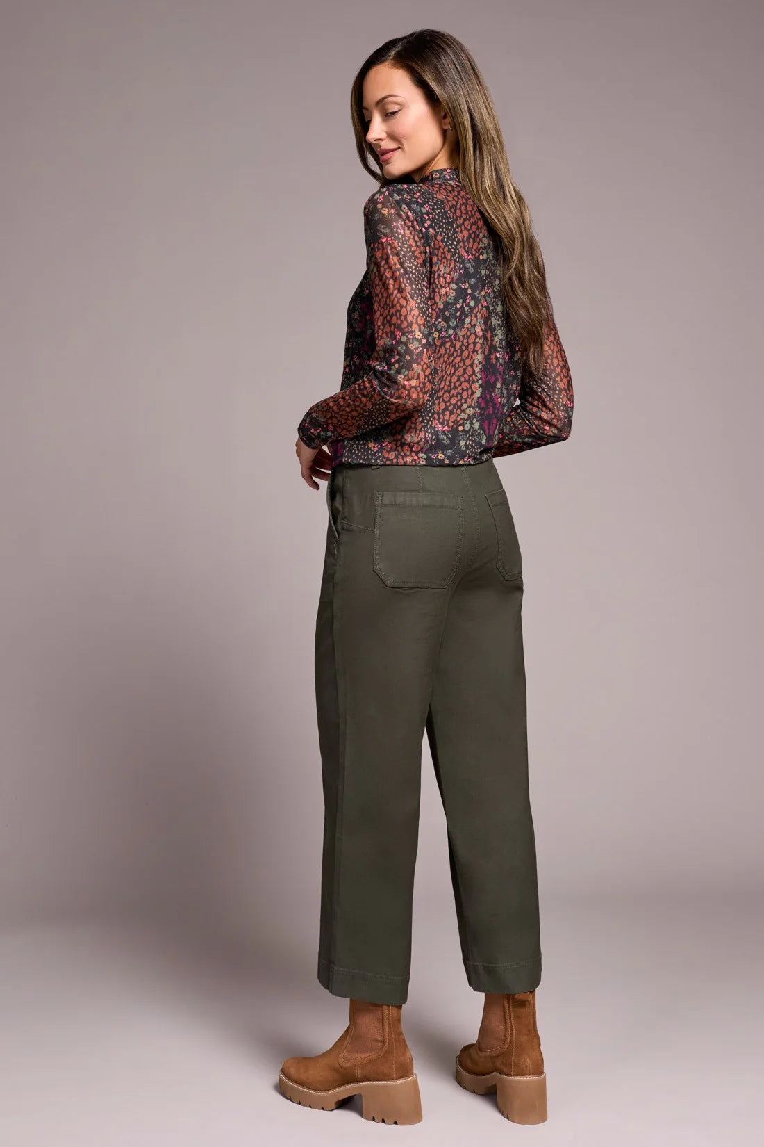 Slub Cotton Sophia Curvy Wide Leg Jeans