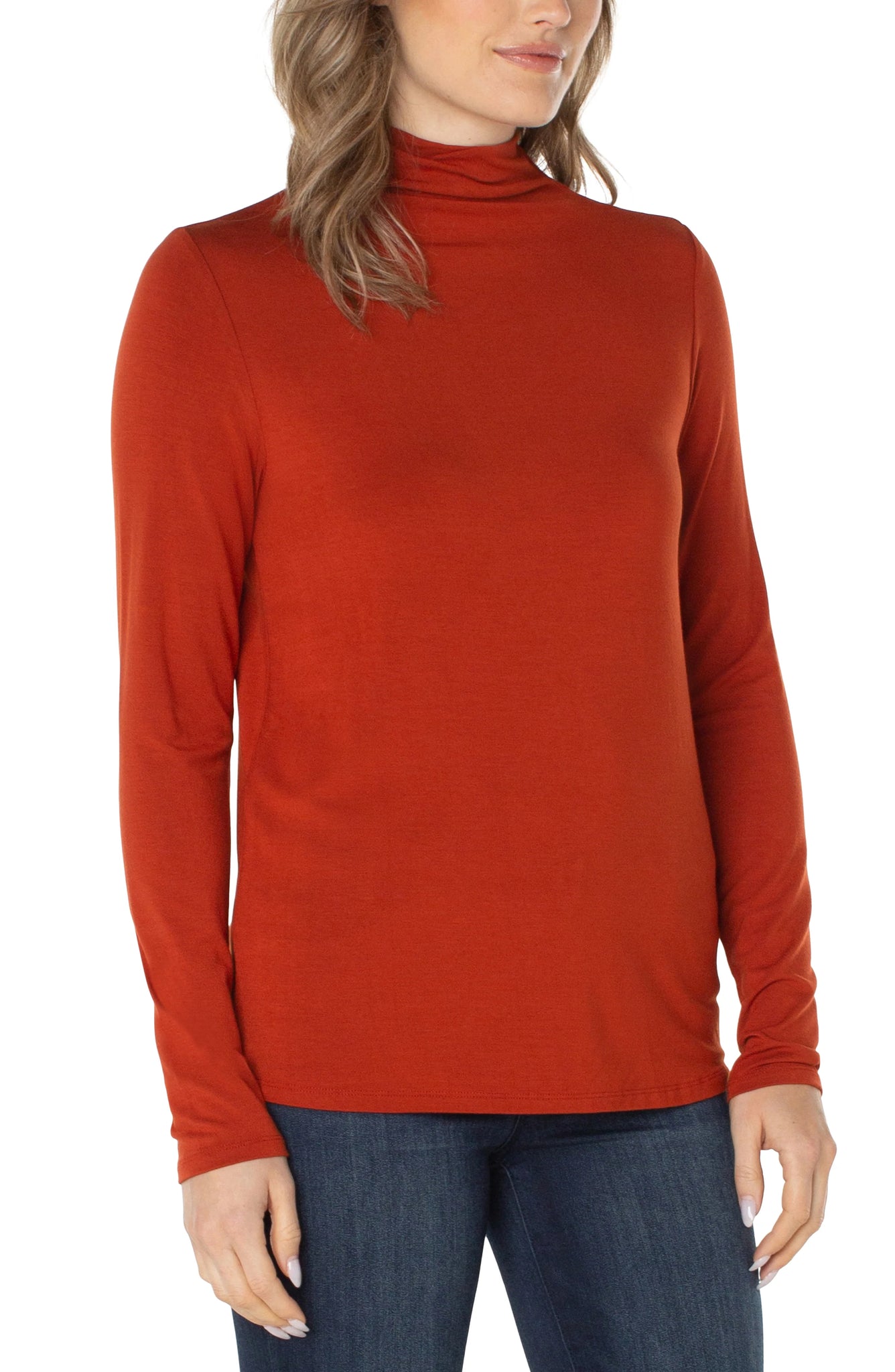 Mock Neck Long Sleeve Top