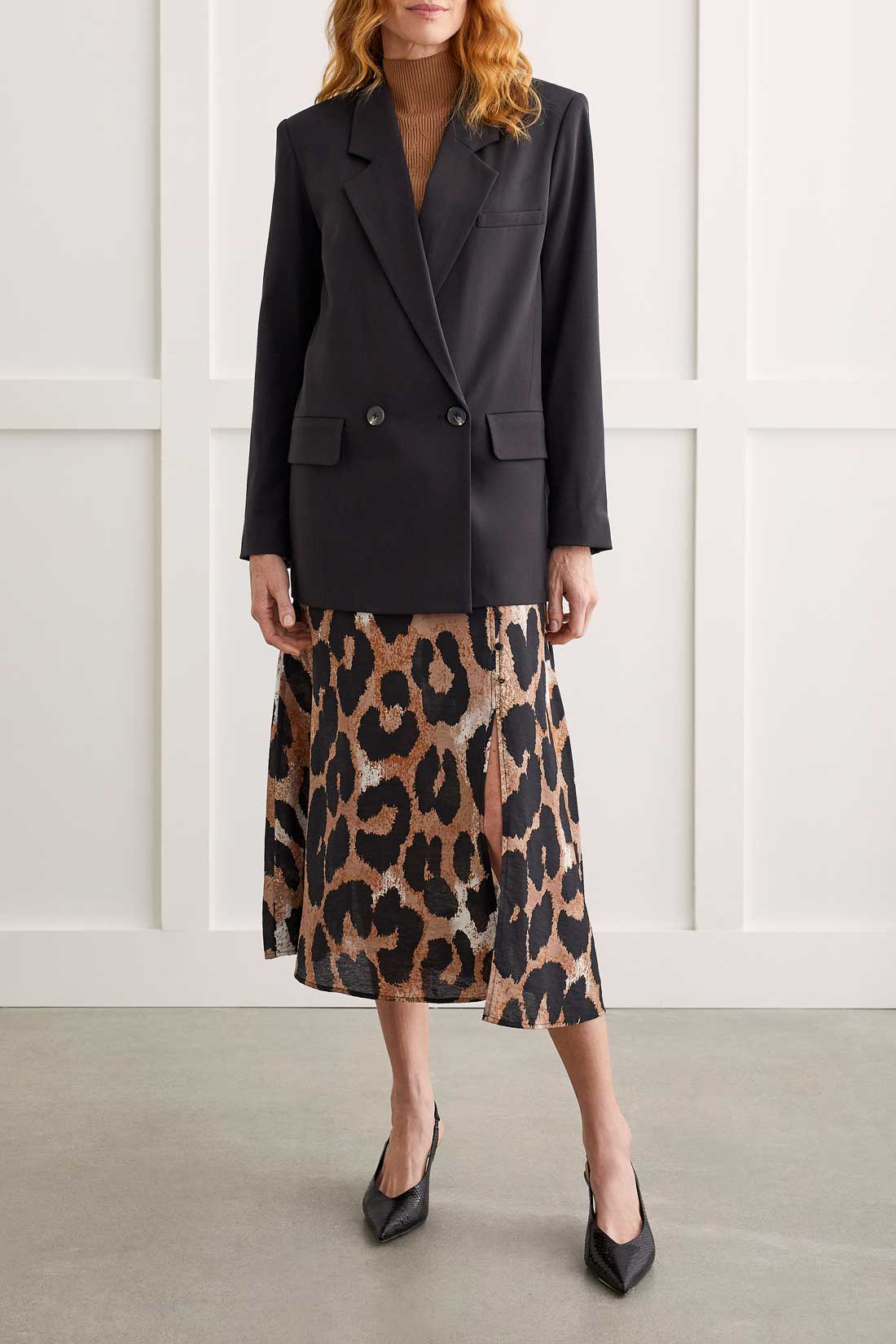 Double Breasted Boyfriend Blazer | Black