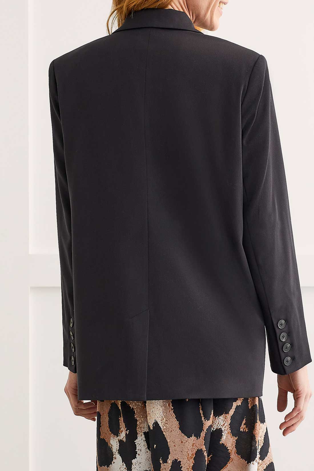 Double Breasted Boyfriend Blazer | Black