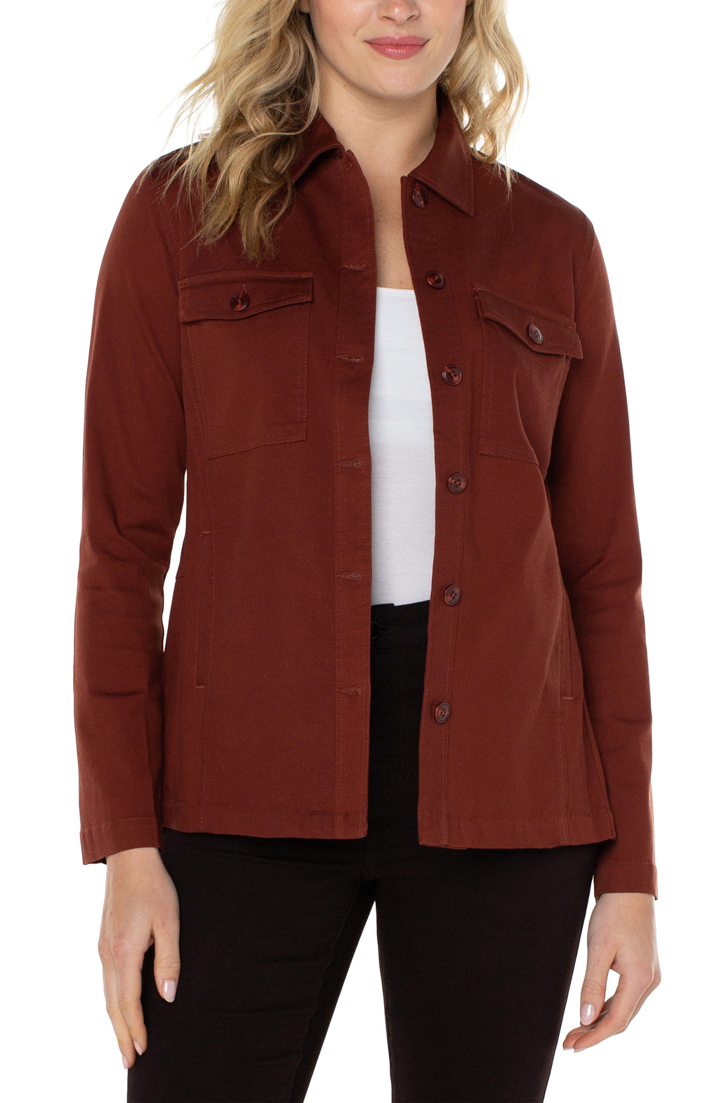 Peplum Hem Jacket | Brunette