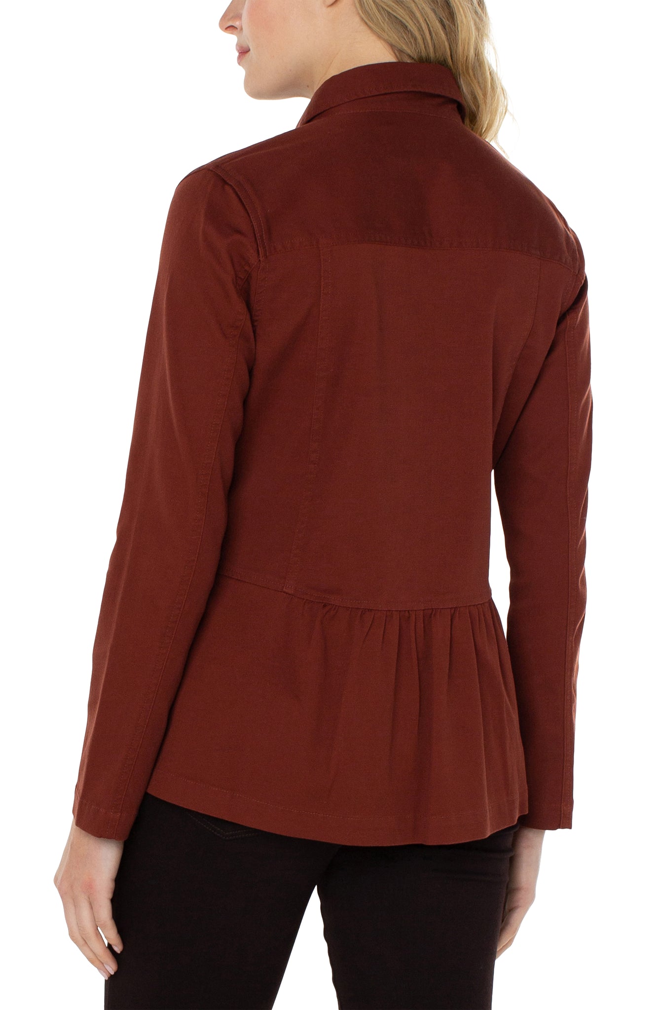 Peplum Hem Jacket | Brunette