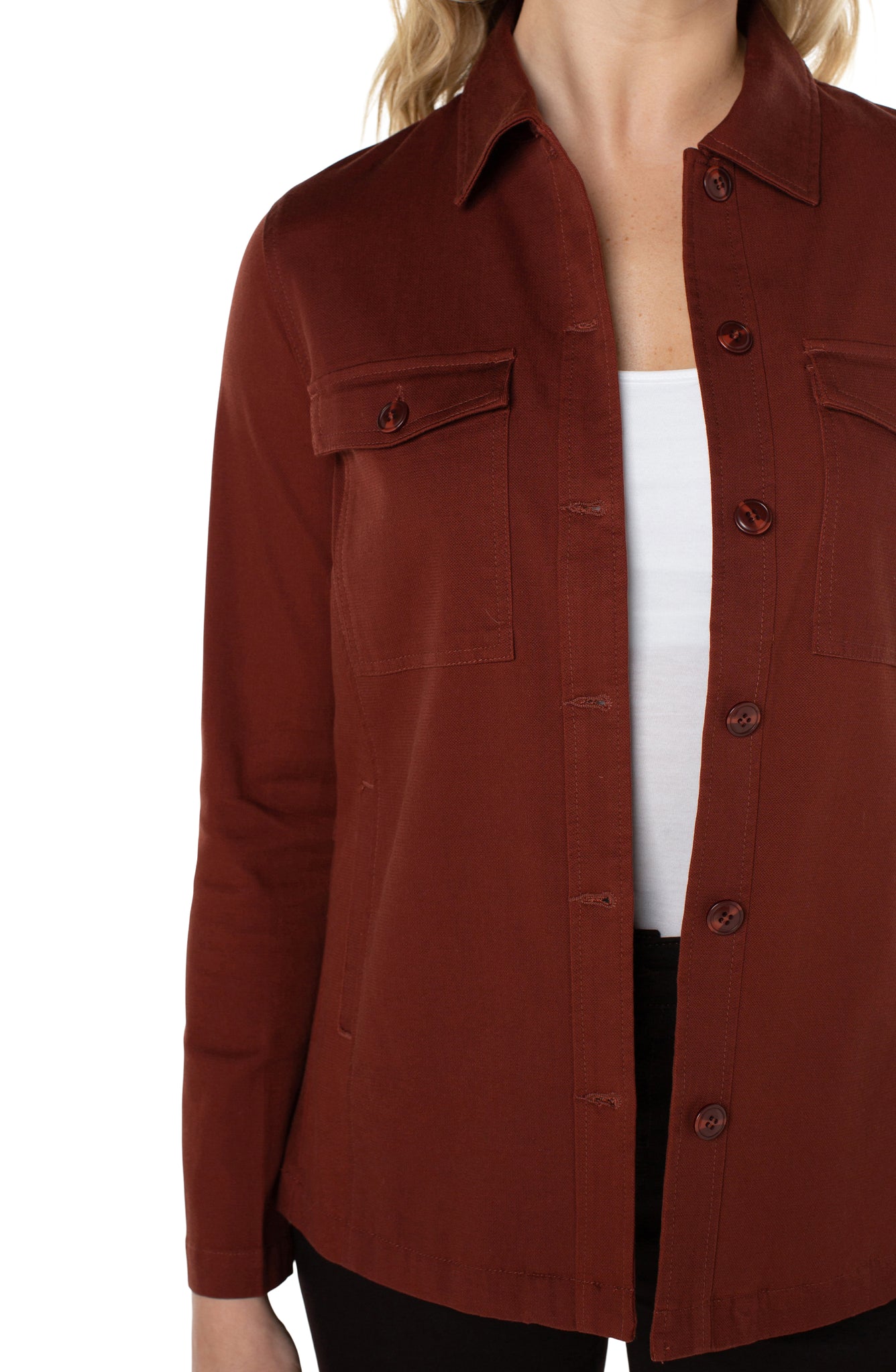 Peplum Hem Jacket | Brunette