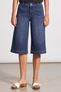 Audrey Capri Palazzo Jeans With Patch Pockets | Realblue