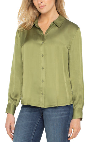 Button Front Woven Shirt