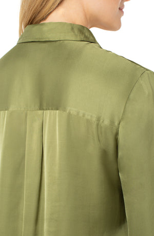 Button Front Woven Shirt
