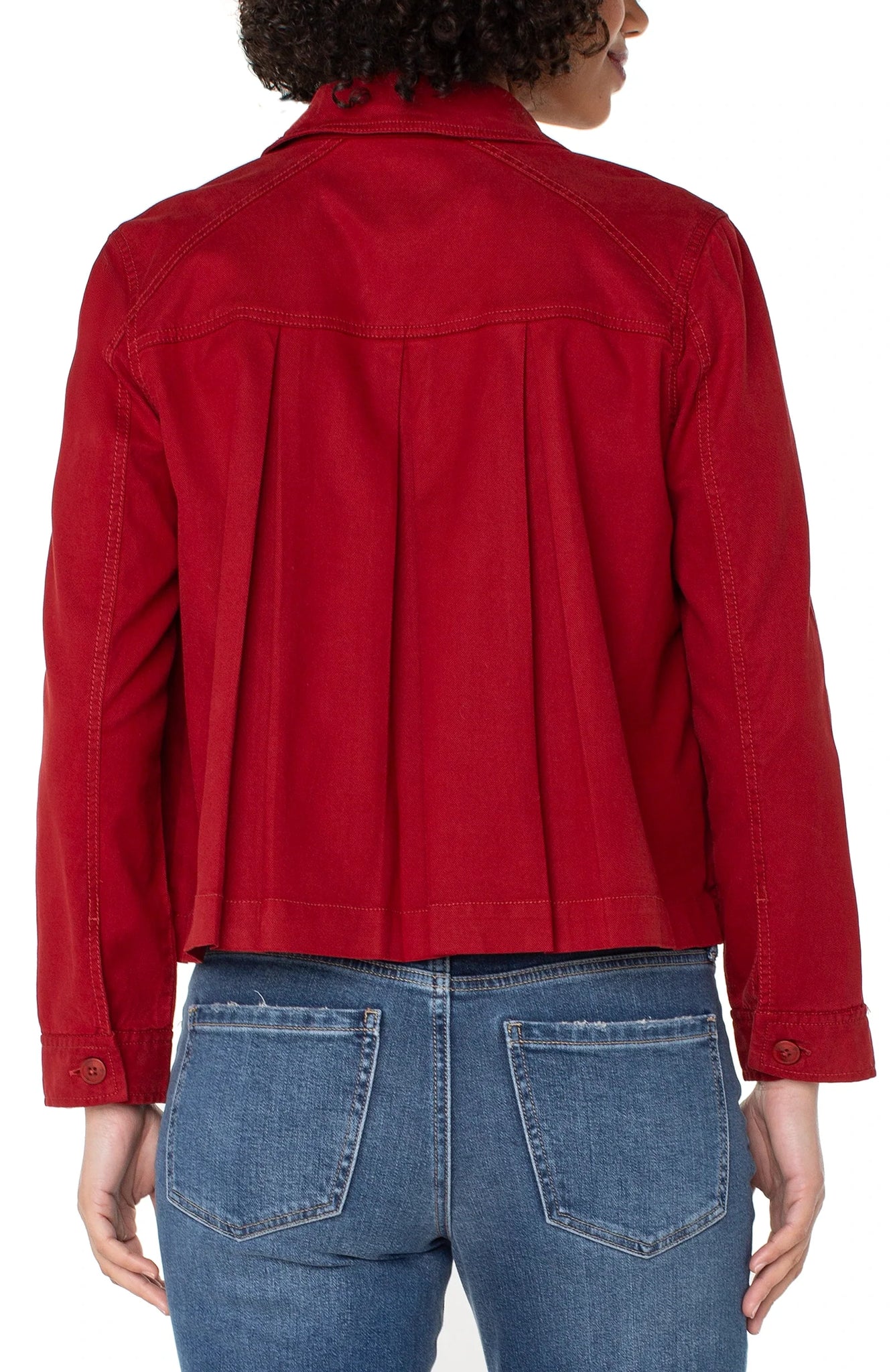 Pleat Back Crop Jacket