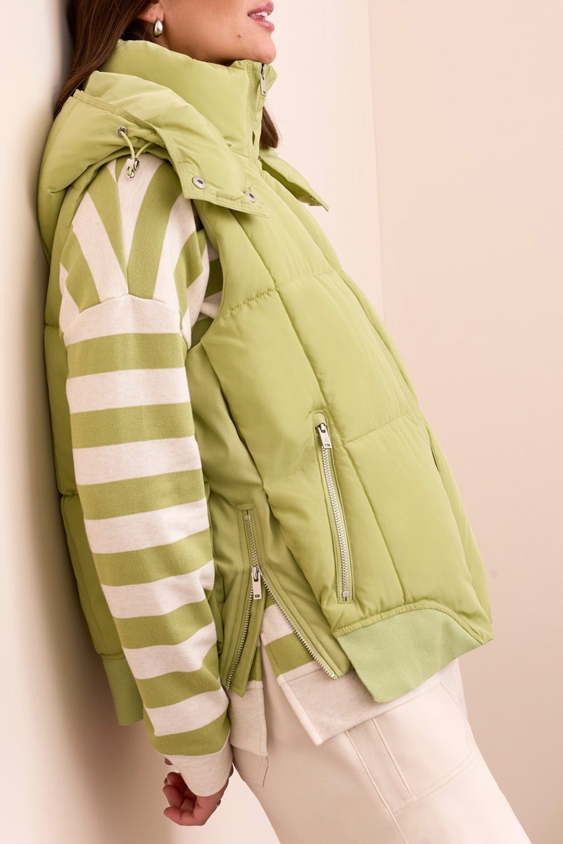 Quilted Vest W/ Removable Hood