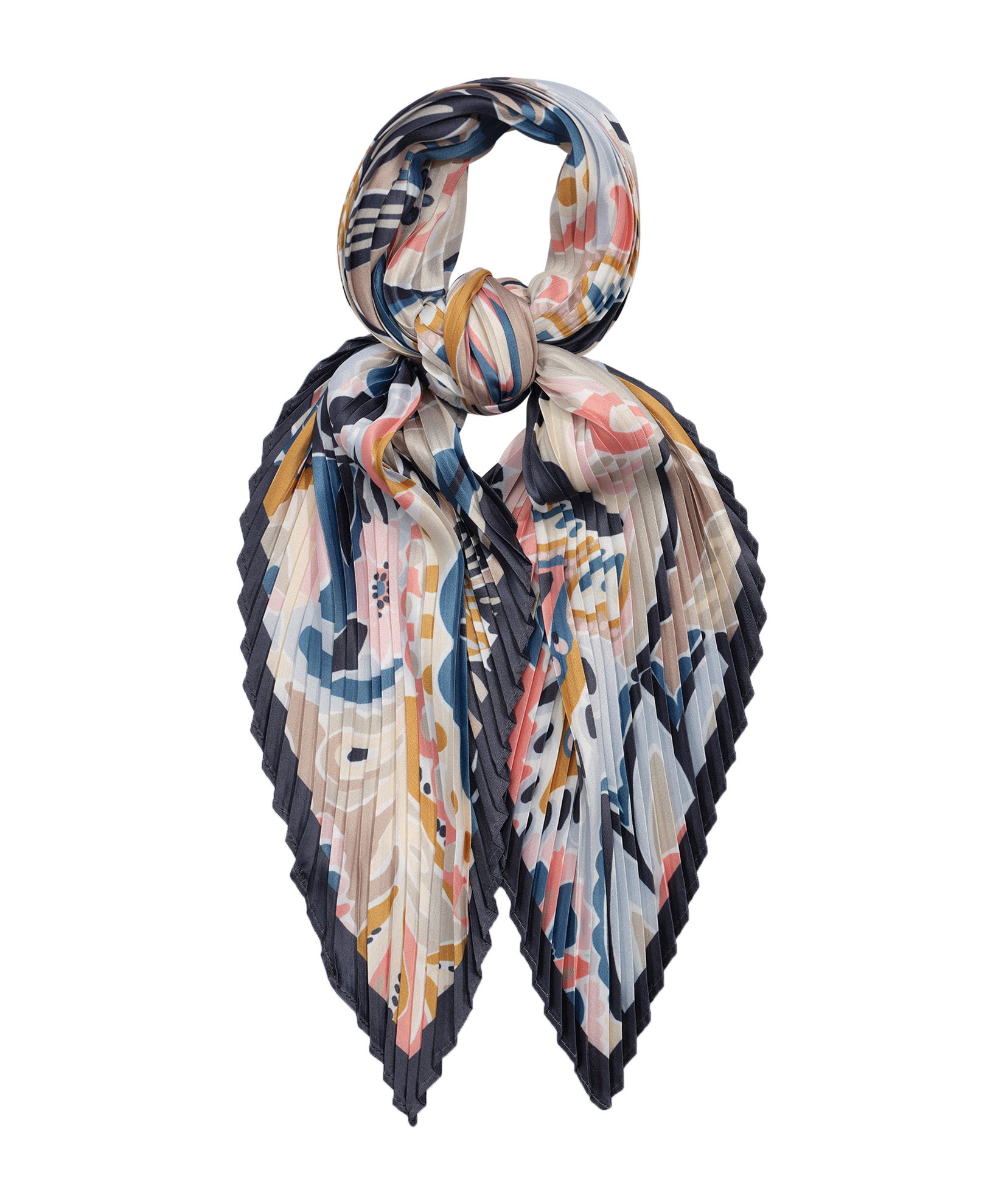 Crazy Paisley Pleat Diamond Scarf