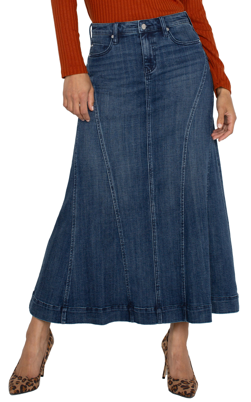 5 Pocket Denim Mermaid Skirt