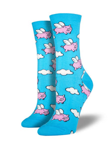 When Pigs Fly Socks | Blue