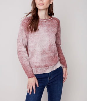Scoop Neck Sweater | Washed Mauve