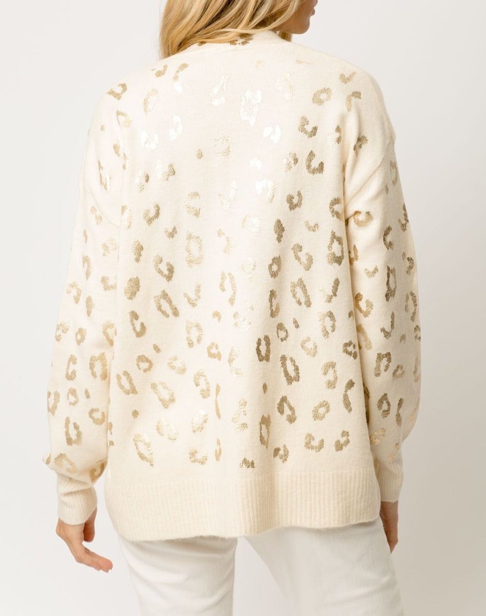 Shiny Leopard Cardi