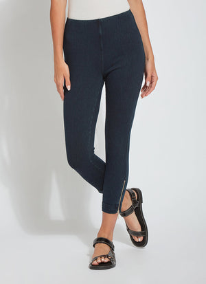 Denim Cuffed Crop- Indigo Jeans | Lysse