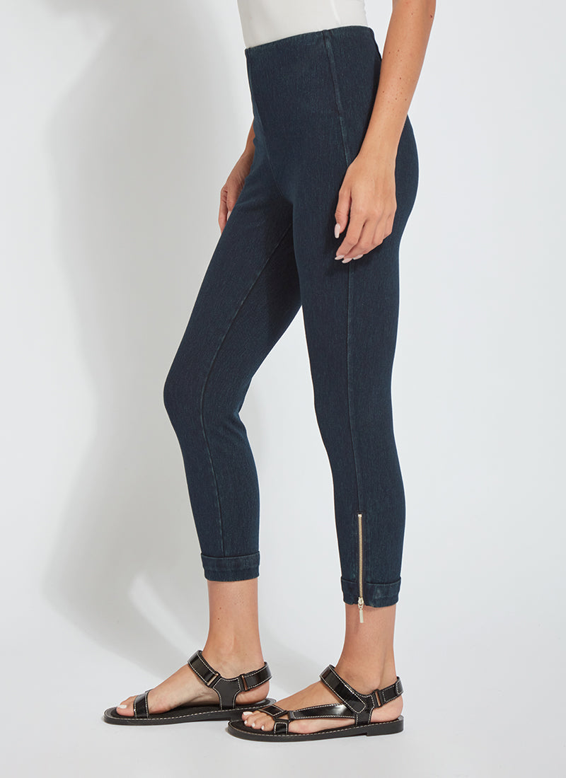 Denim Cuffed Crop- Indigo Jeans | Lysse