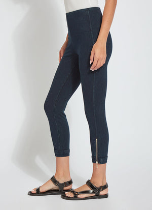 Denim Cuffed Crop- Indigo Jeans | Lysse