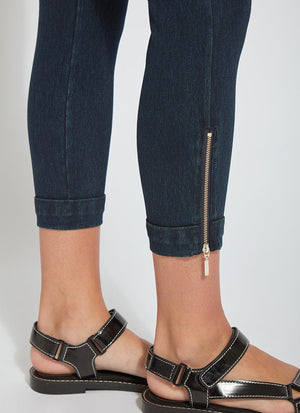 Denim Cuffed Crop- Indigo Jeans | Lysse