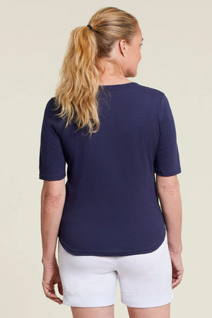 Scoop neck top | Deepblue