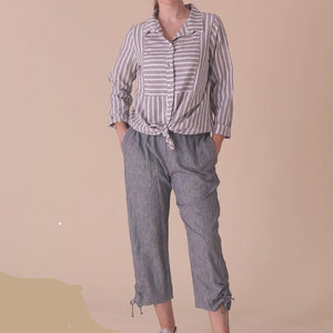 Chambray Tie Crop Pants